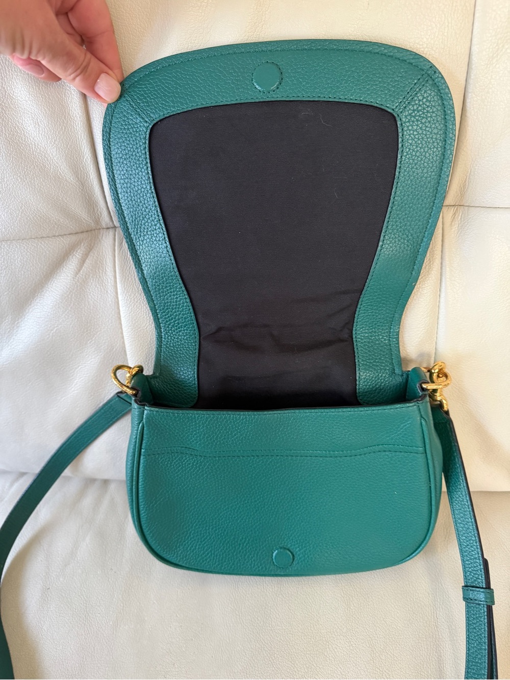 Marc Jacobs Teal Green Pebbled Leather Crossbody - Picture 8 of 11